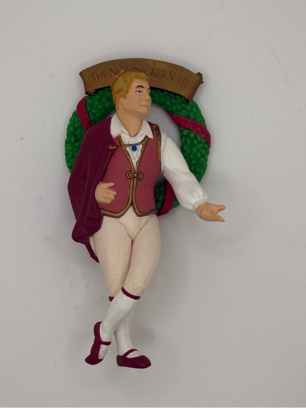 Enesco Nutcracker Suite Ballerina Resin Ornament - White, Green, Burgundy